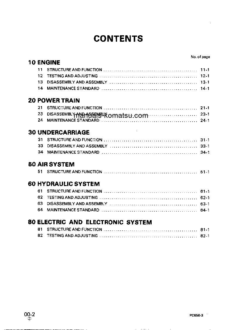 Protected: PC650LC-3(JPN) S/N 10501-UP Shop (repair) manual (English)