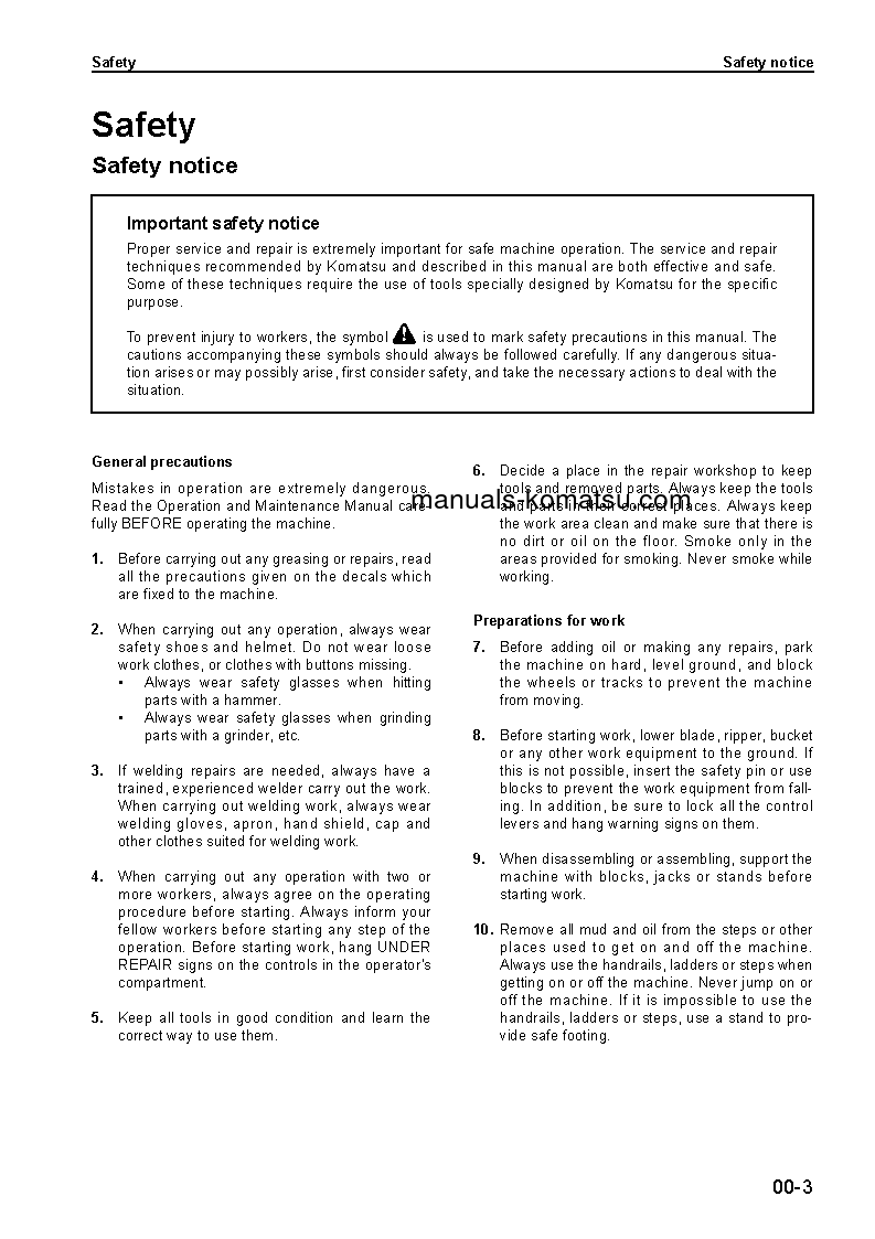 Protected: GD555-3(JPN)-FOR N. AMERICA S/N 50001-UP Shop (repair) manual (English)