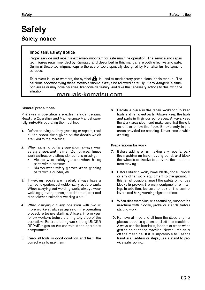 Protected: GD675-3(JPN)-FOR N. AMERICA S/N B30001-UP Shop (repair) manual (English)