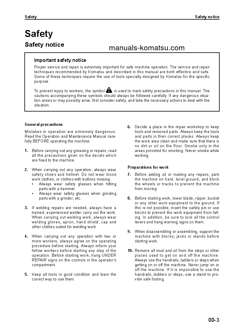 Protected: GD675-3(JPN)-A S/N 11001-UP Shop (repair) manual (English)