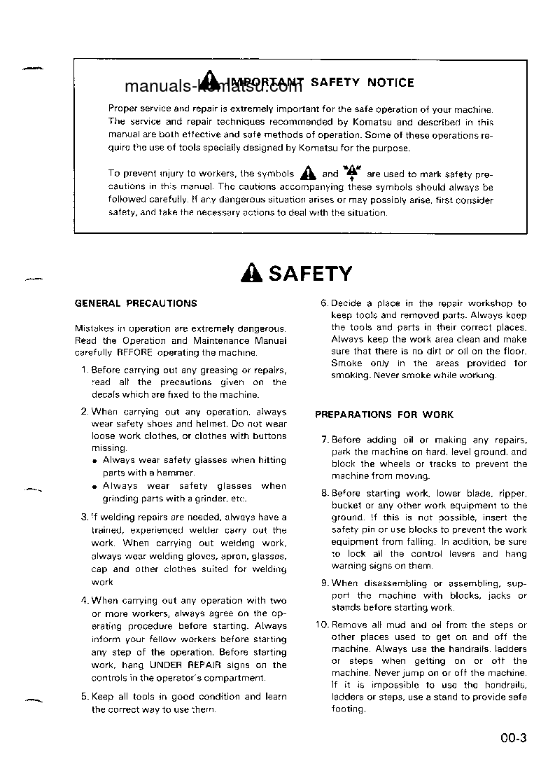 Protected: PC150-5(JPN) S/N 6001-UP Shop (repair) manual (English)