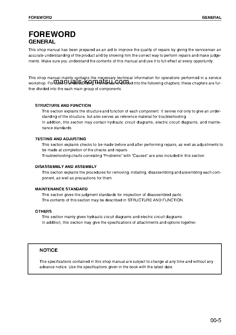 Protected: GD705A-4(JPN)-FOR USA S/N 23001-UP Shop (repair) manual (English)