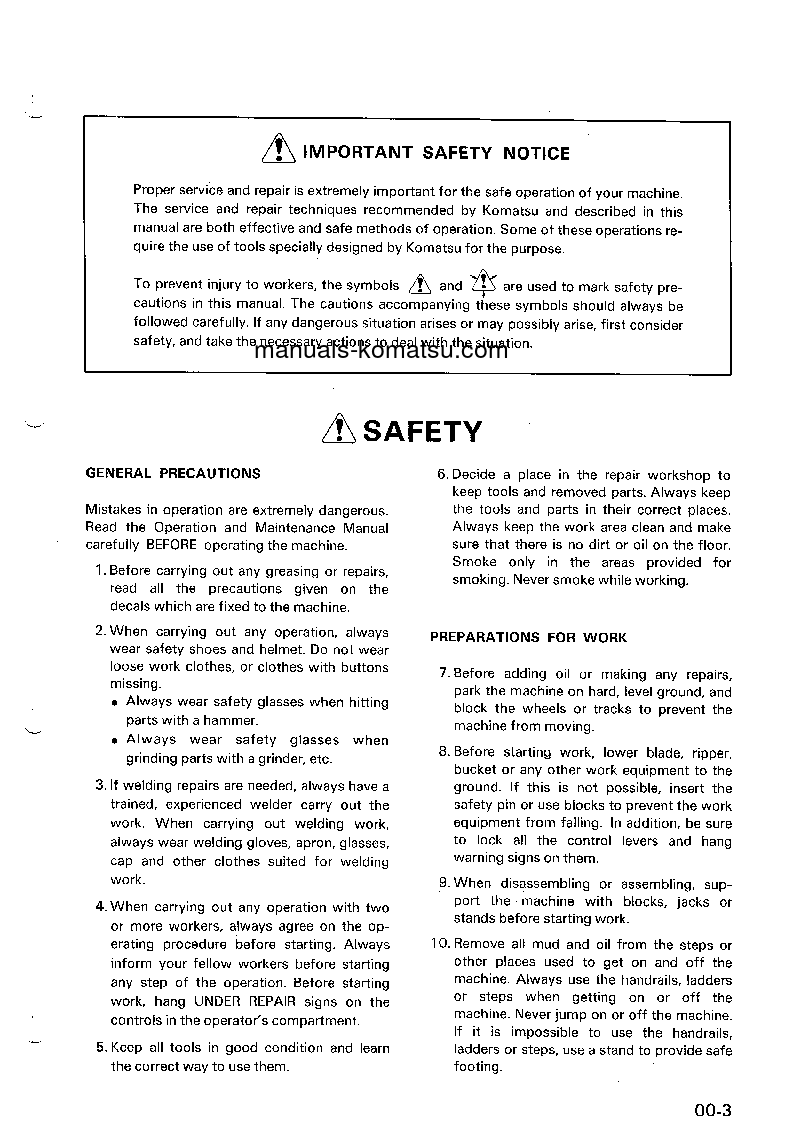 Protected: PC40-5(JPN) S/N 8501-UP Shop (repair) manual (English)