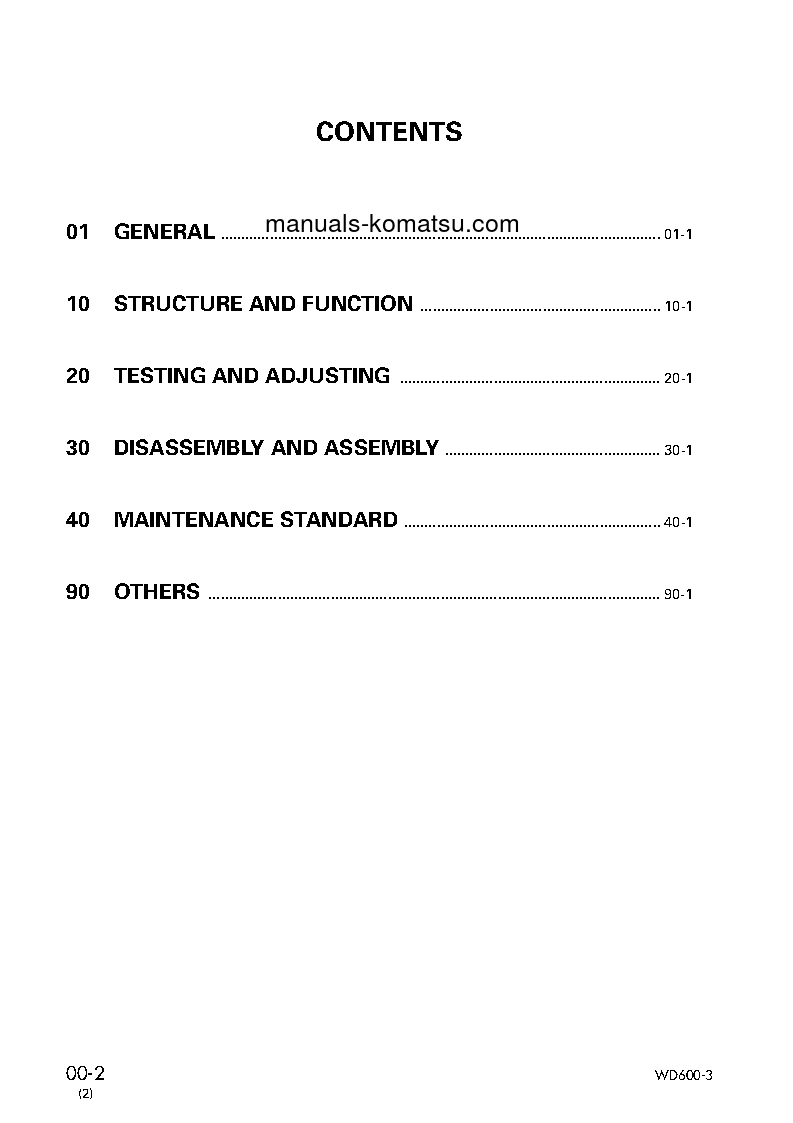 Protected: WD600-3(JPN) S/N 50001-UP Shop (repair) manual (English)