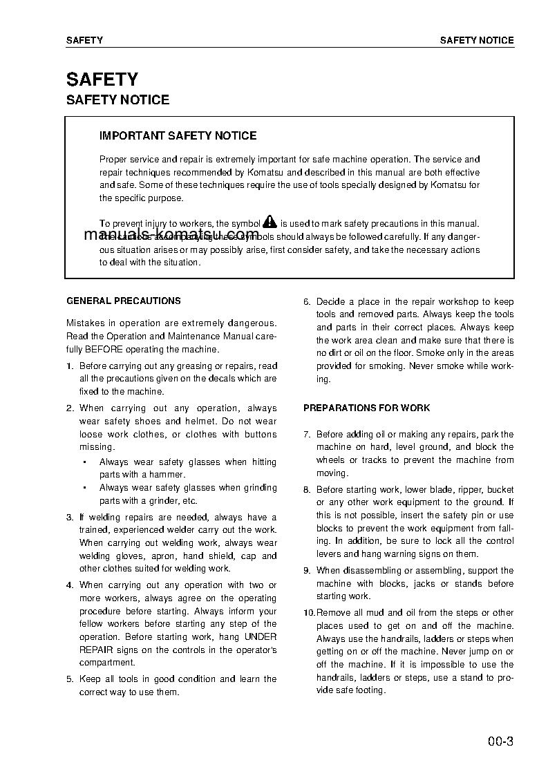 Protected: WD600-3(JPN) S/N 50001-UP Shop (repair) manual (English)