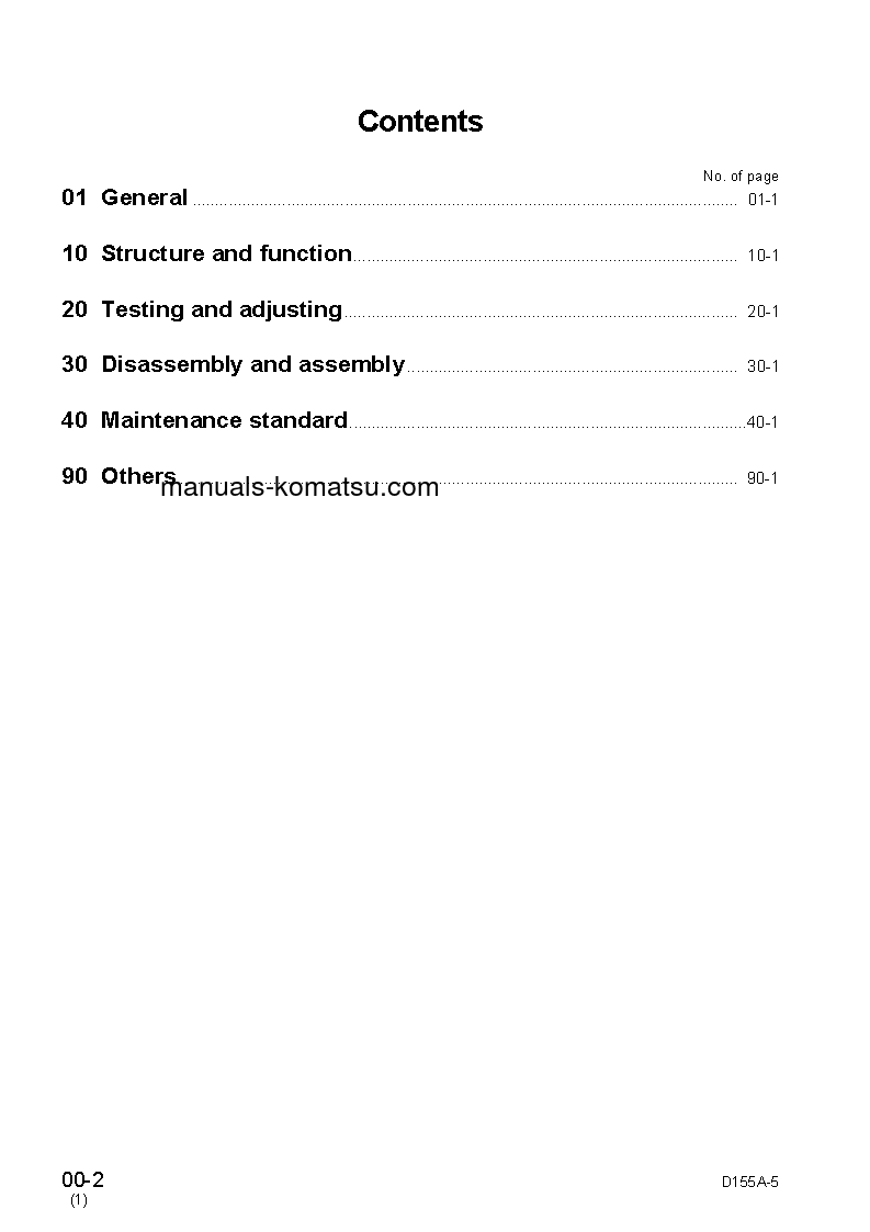 Protected: D155A-5(JPN) S/N 65001-UP Shop (repair) manual (English)