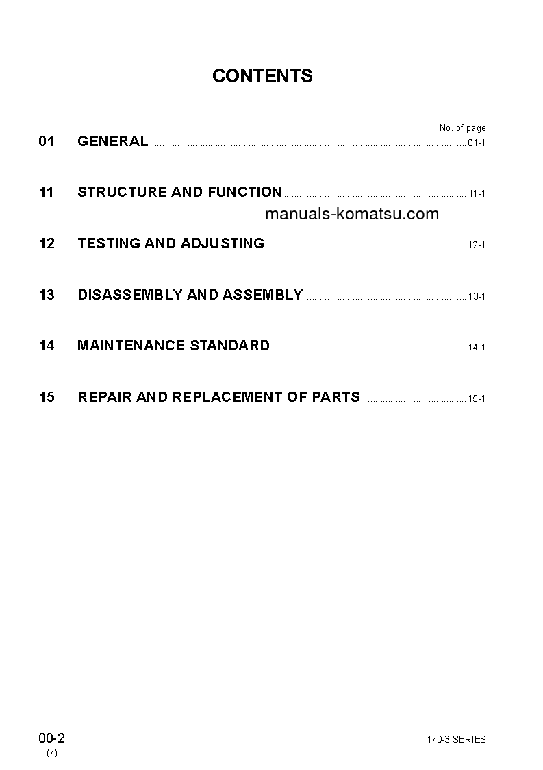 Protected: 170-3 SERIES(JPN) S/N ALL Shop (repair) manual (English)