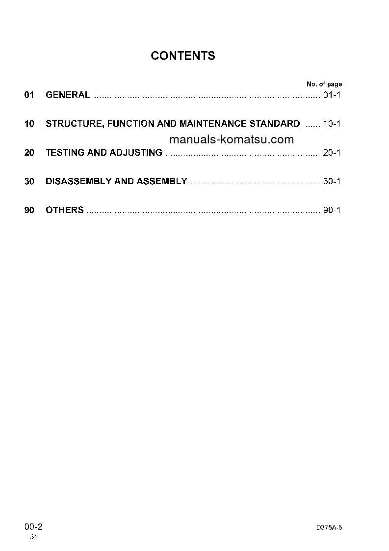 Protected: D375A-5(JPN) S/N 18001-UP Shop (repair) manual (English)