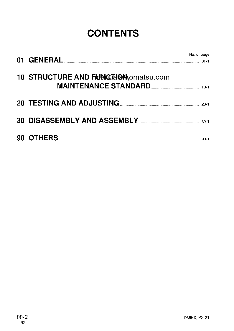 Protected: D39PX-21(JPN) S/N 1001-1500 Shop (repair) manual (English)