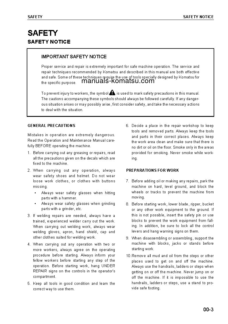 Protected: 125-3 SERIES(JPN) Shop (repair) manual (English)