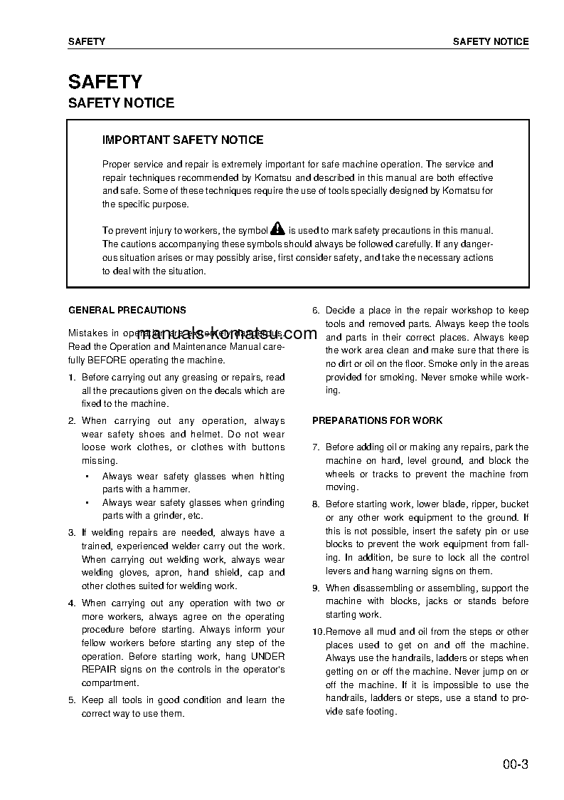 Protected: 6D114E-2(JPN) S/N ALL Shop (repair) manual (English)