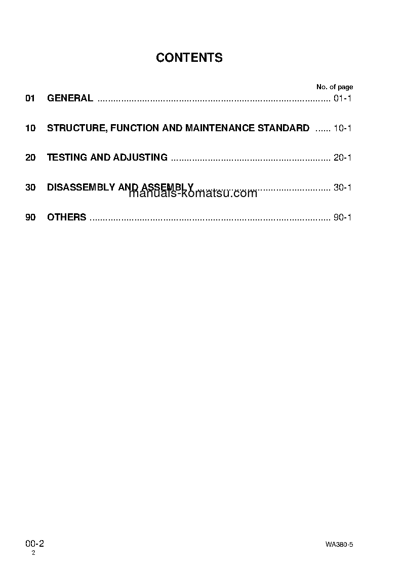 Protected: WA380-5(JPN) S/N 60001-UP Shop (repair) manual (English)