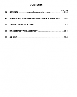 HM350-1(JPN) S/N 1001-UP Shop (repair) manual (English)