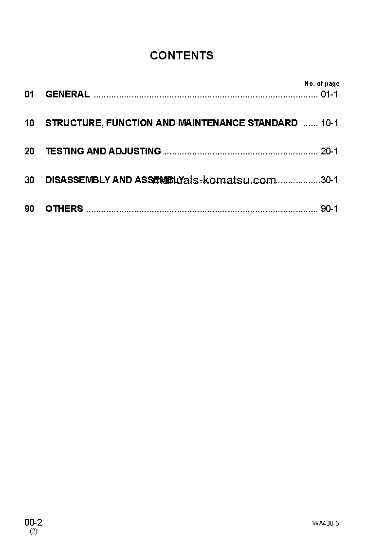 Protected: WA430-5(JPN) S/N 60001-UP Shop (repair) manual (English)