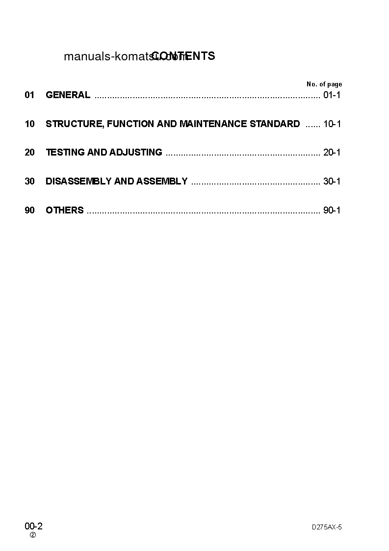 Protected: D275AX-5(JPN)-FOR ESTONIA S/N 20001-UP Shop (repair) manual (English)