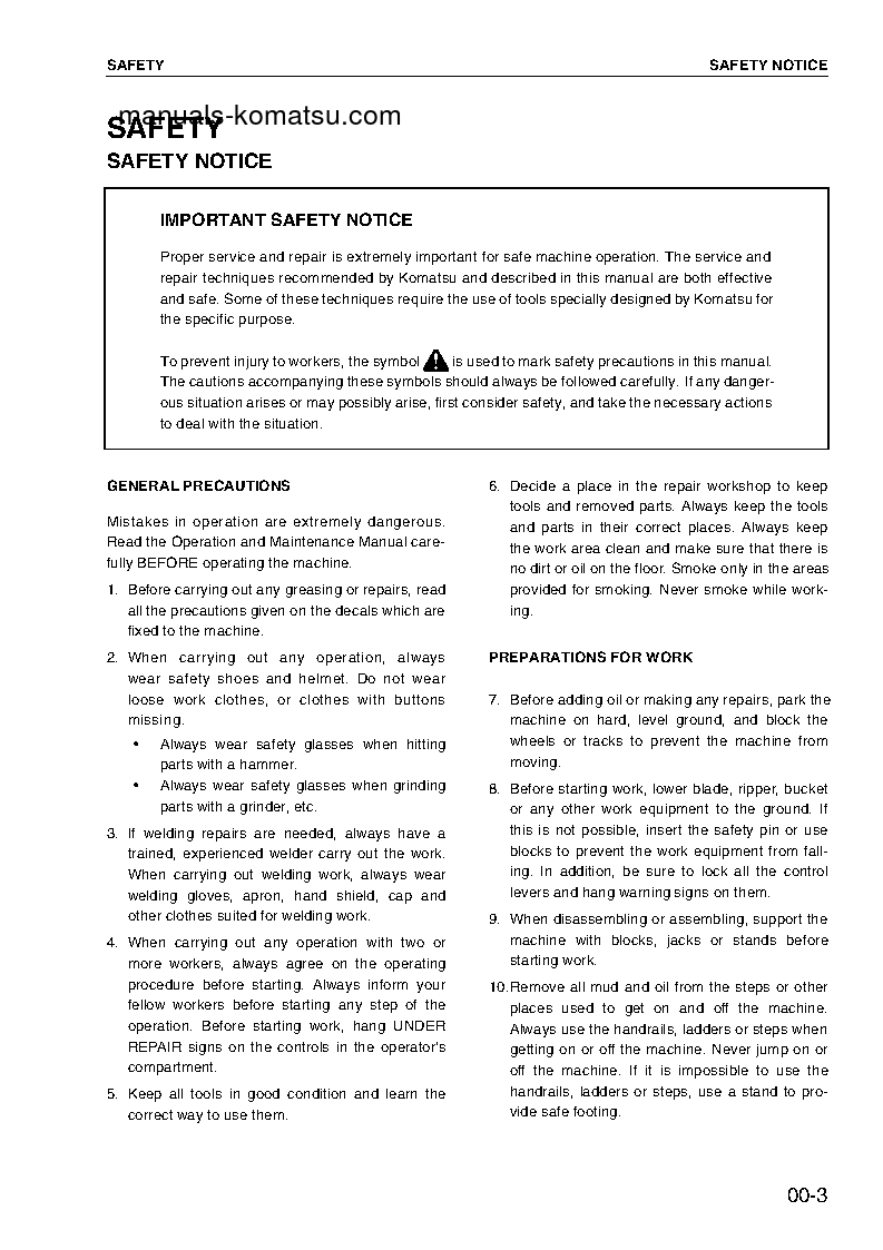 Protected: D275A-5(JPN) S/N 25001-UP Shop (repair) manual (English)