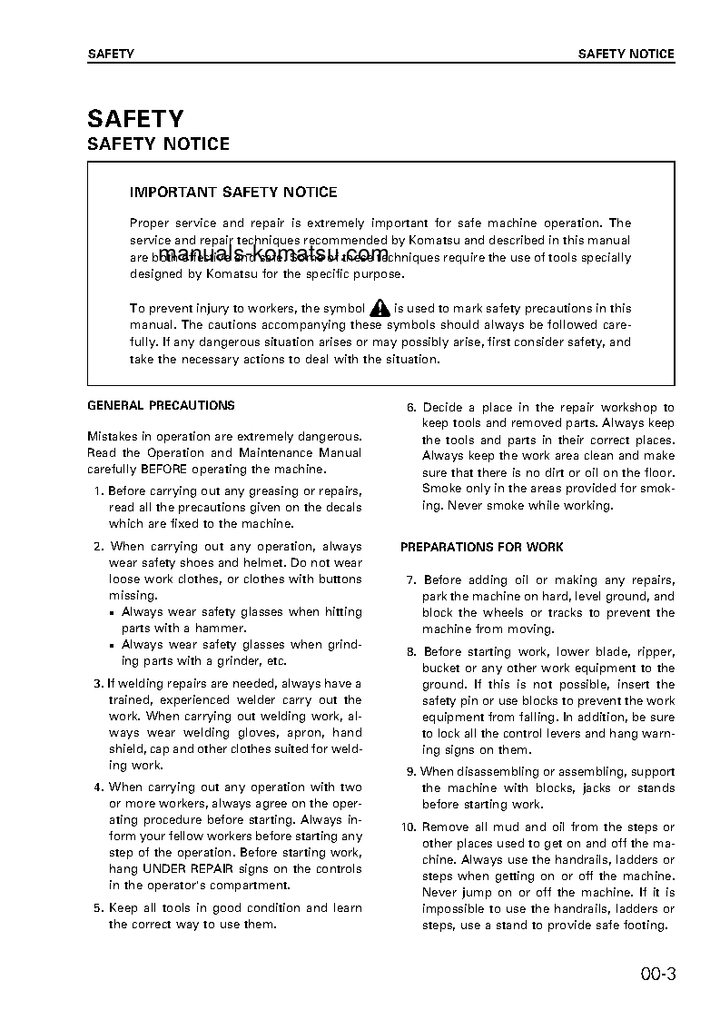 Protected: D375A-3(JPN)-6-TRACK ROLLER S/N 17736-UP Shop (repair) manual (English)