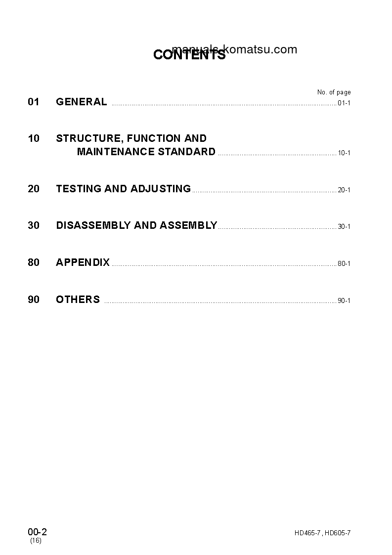 Protected: HD605-7(JPN) S/N 7001-UP Shop (repair) manual (English)