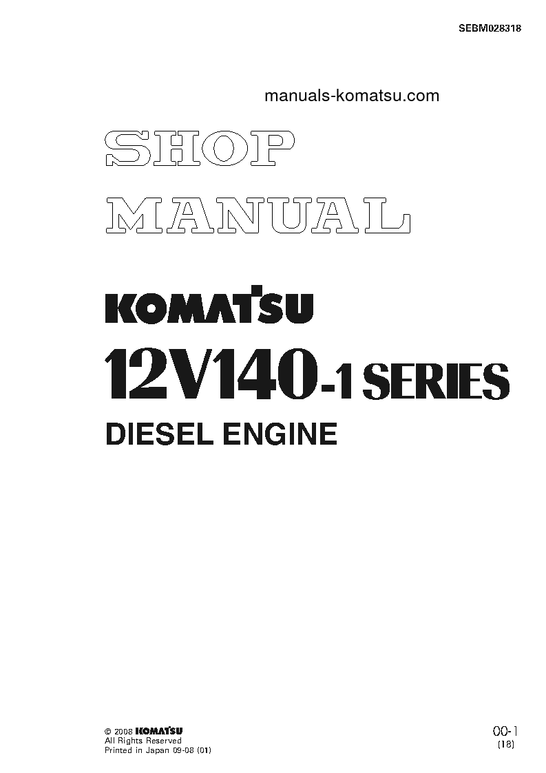 SA12V140-1(JPN)-FOR KSP S/N 10201-UP Shop (repair) manual (English)