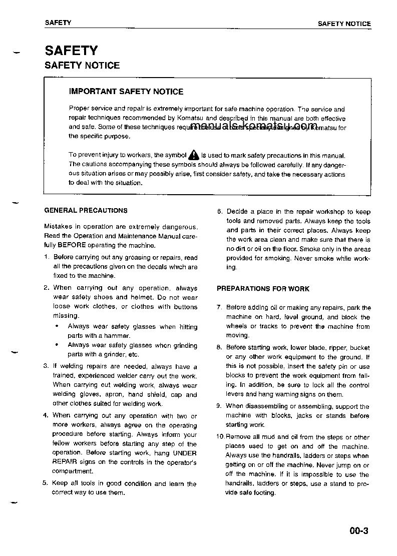 Protected: D475A-3(JPN) S/N 10727-UP Shop (repair) manual (English)