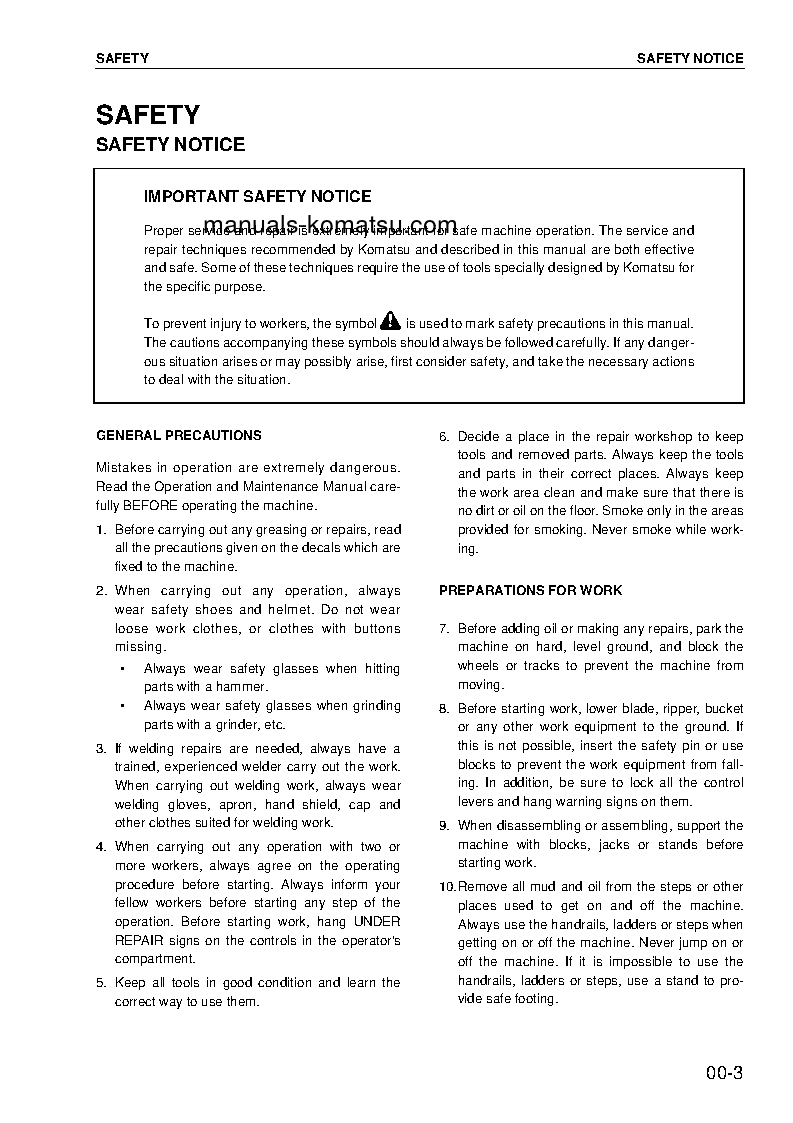 Protected: D85EX-15(JPN) S/N 10001-UP Shop (repair) manual (English)