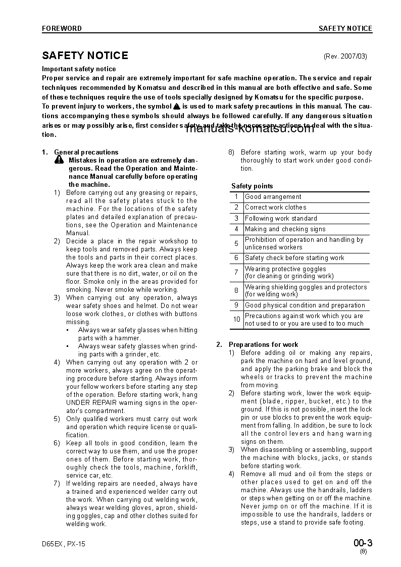 Protected: D65WX-15(JPN) S/N 67001-UP Shop (repair) manual (English)