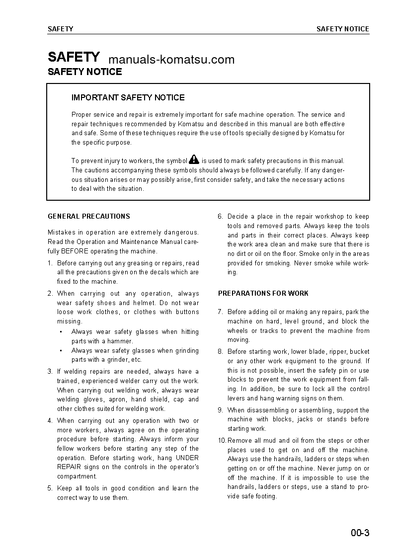 Protected: WA250PT-5(JPN)-FOR USA S/N 70001-UP Shop (repair) manual (English)