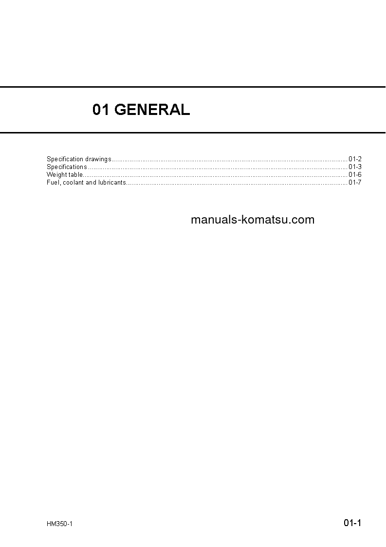 Protected: HM350-1(JPN)–40C DEGREE S/N 1001-UP Shop (repair) manual (English)