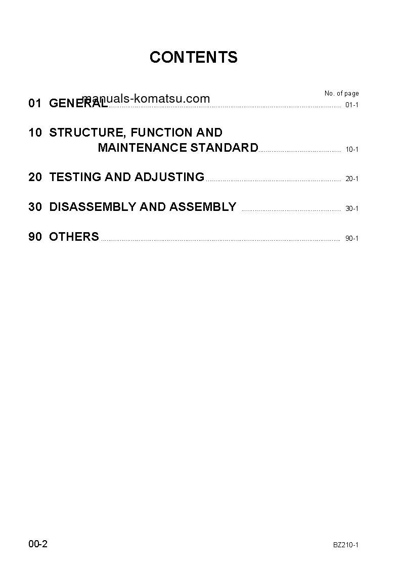 Protected: BZ210-1(JPN) S/N 1001-UP Shop (repair) manual (English)