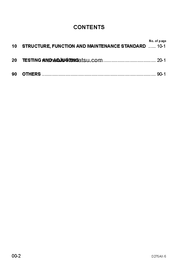 Protected: D275AX-5(JPN)-LANDFILL S/N 20001-UP Shop (repair) manual (English)