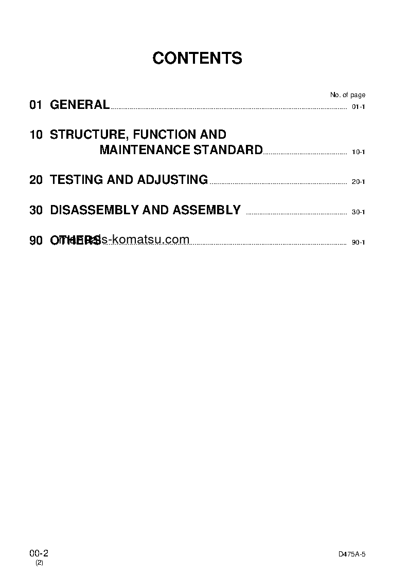 Protected: D475A-5(JPN) S/N 20001-UP Shop (repair) manual (English)