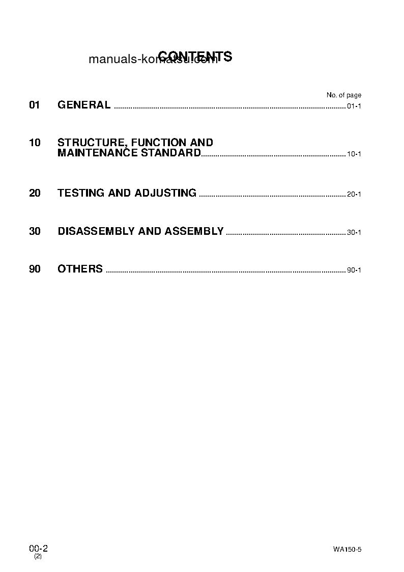 Protected: WA150L-5(JPN) S/N 65001-UP Shop (repair) manual (English)