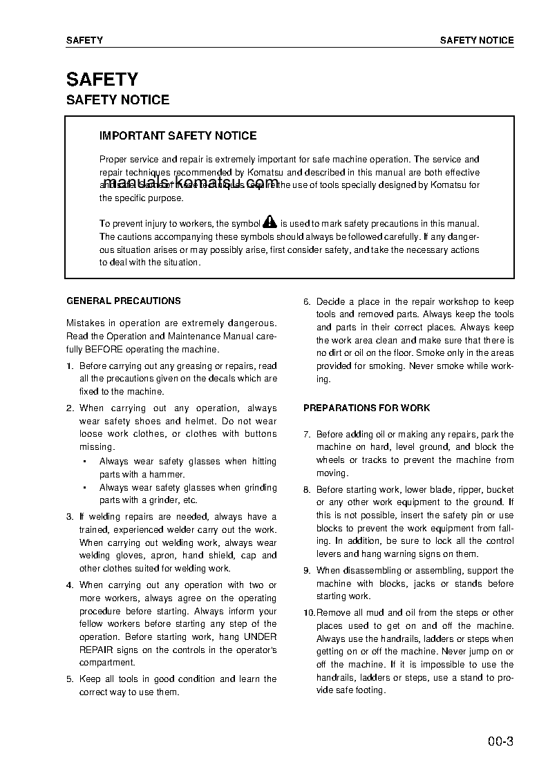 Protected: WA320-5(JPN) S/N 60001-UP Shop (repair) manual (English)