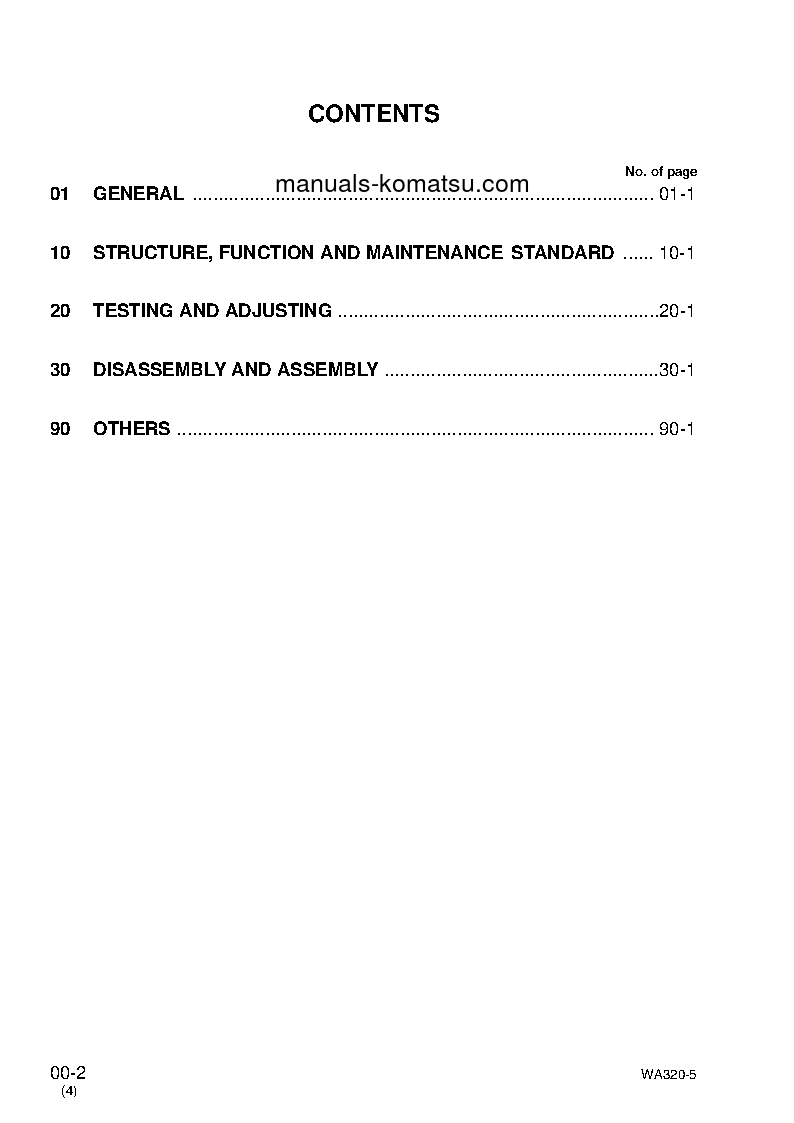 Protected: WA320L-5(JPN) S/N 60001-UP Shop (repair) manual (English)