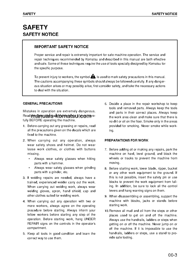 Protected: WA320L-5(JPN) S/N 60001-UP Shop (repair) manual (English)