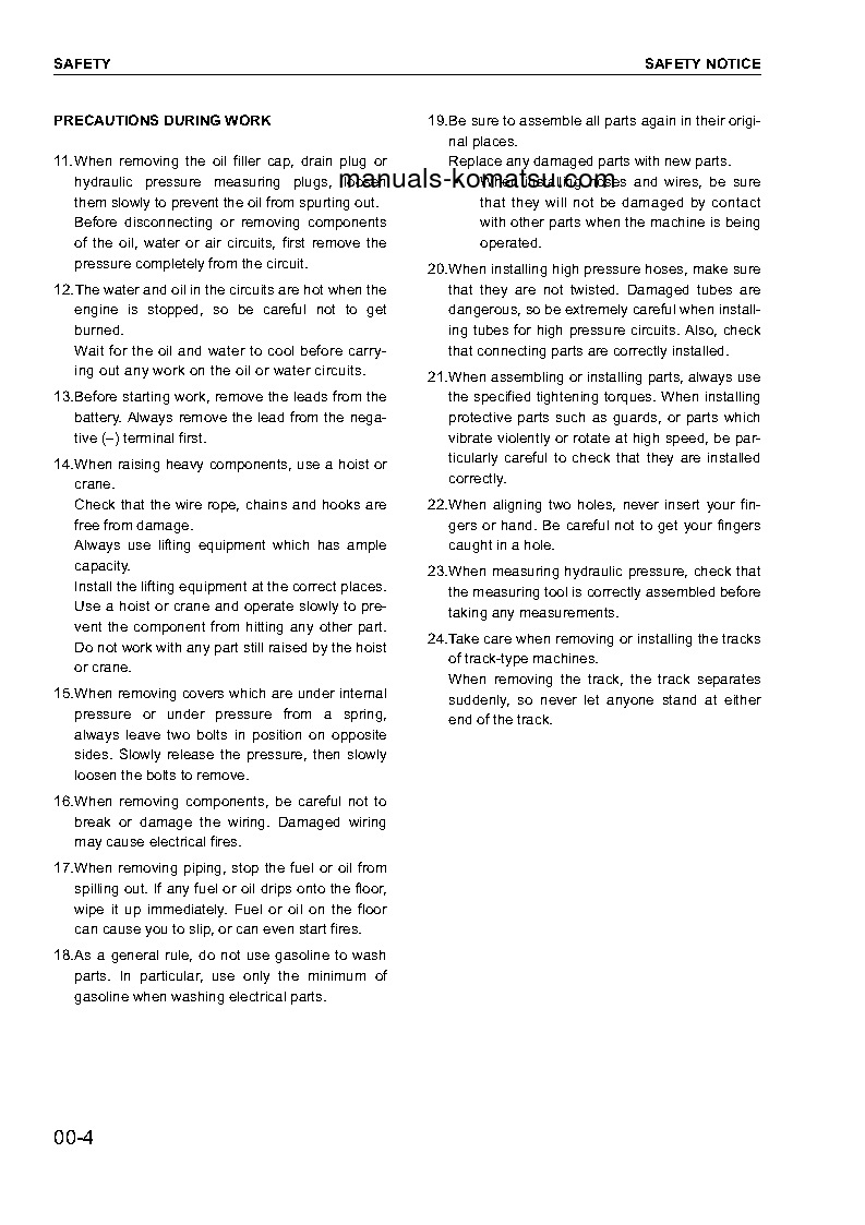 Protected: WA180-1(JPN) S/N 10001-UP Shop (repair) manual (English)