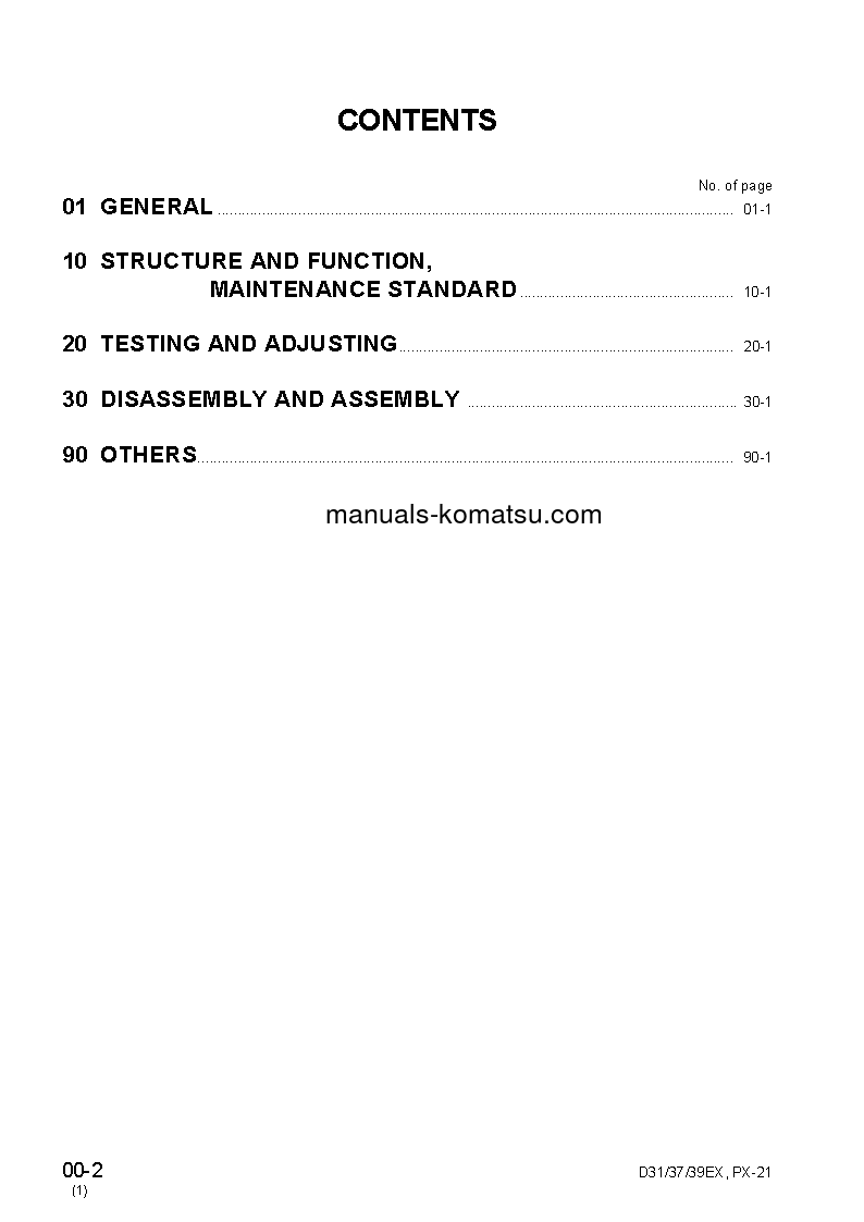 Protected: D31PX-21(JPN) S/N 50501-UP Shop (repair) manual (English)