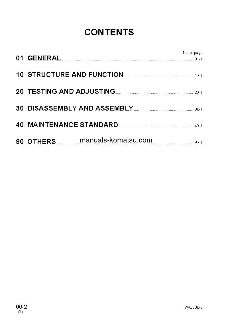 Protected: WA800L-3(JPN) S/N 52001-UP Shop (repair) manual (English)