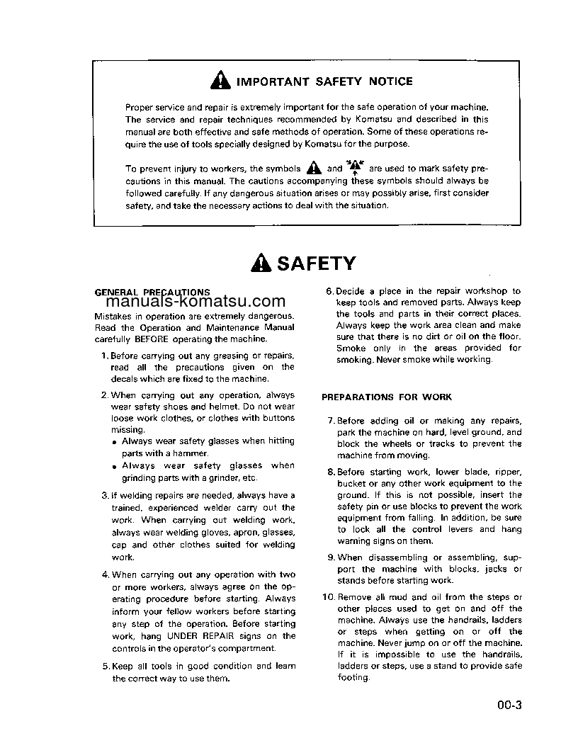 Protected: WA20-1(JPN) S/N 1773-UP Shop (repair) manual (English)