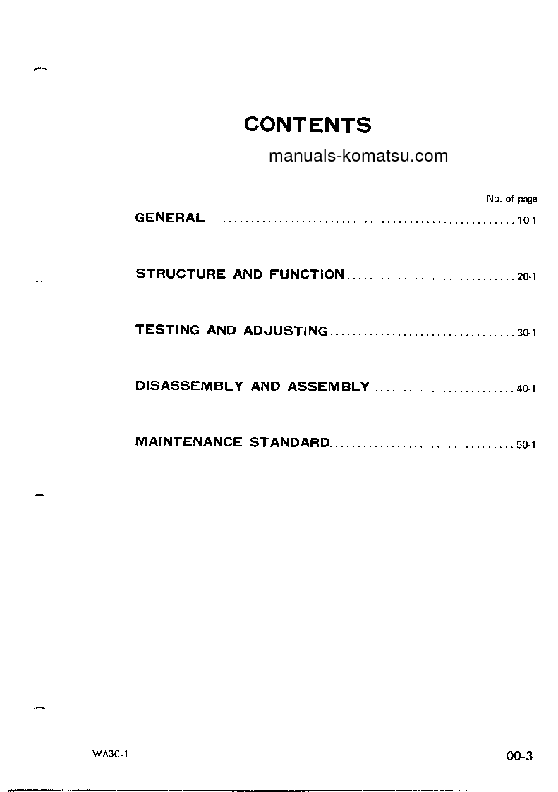 Protected: WA30-1(JPN) S/N 1001-UP Shop (repair) manual (English)