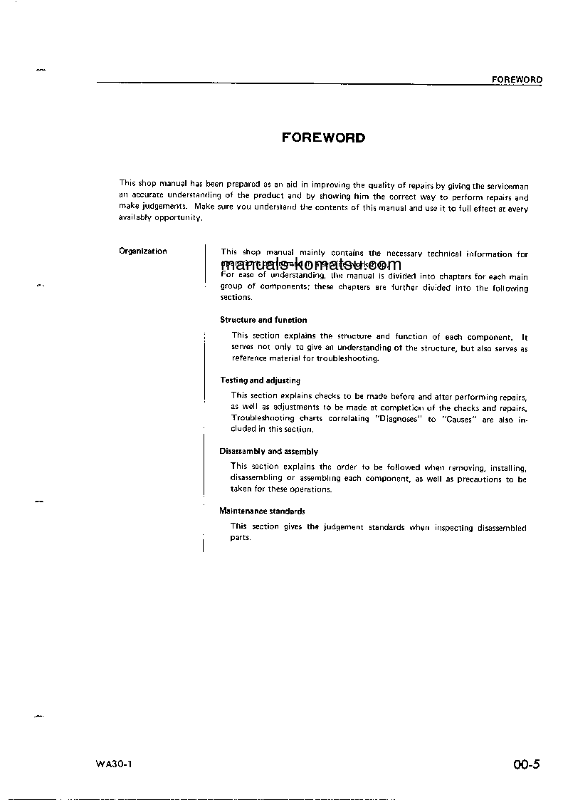 Protected: WA30-1(JPN) S/N 1001-UP Shop (repair) manual (English)