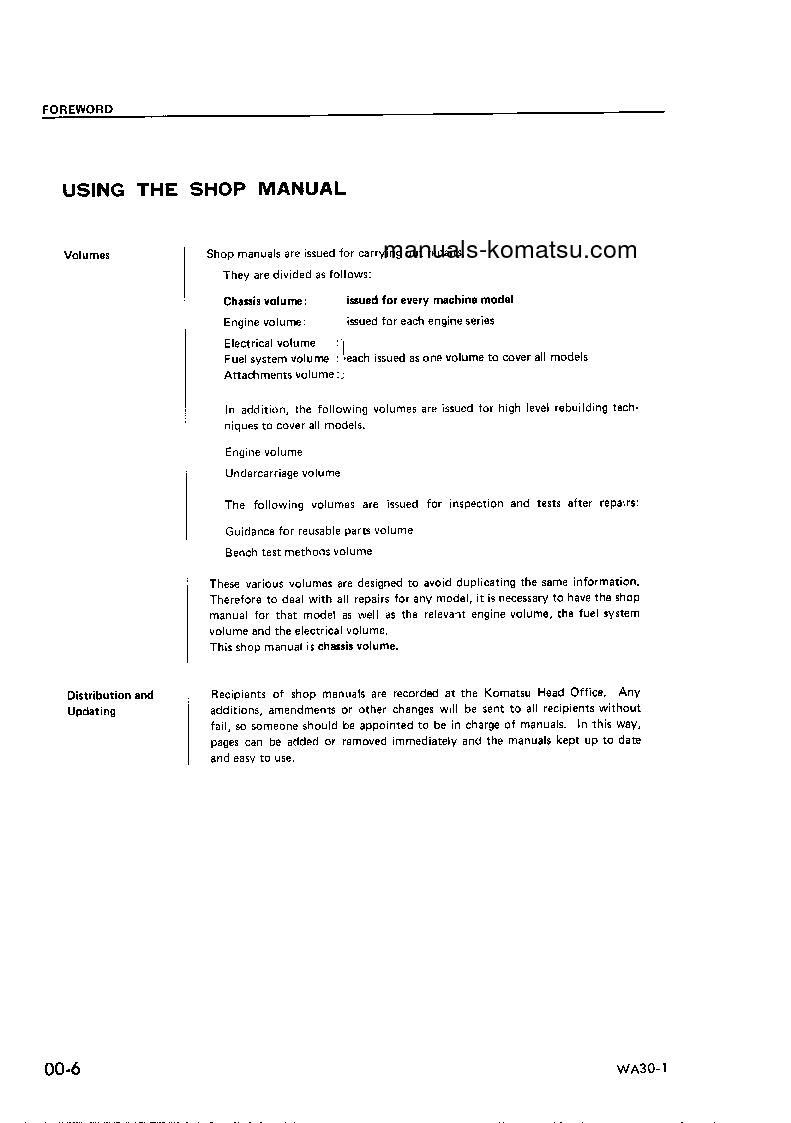 Protected: WA30-1(JPN) S/N 1001-UP Shop (repair) manual (English)