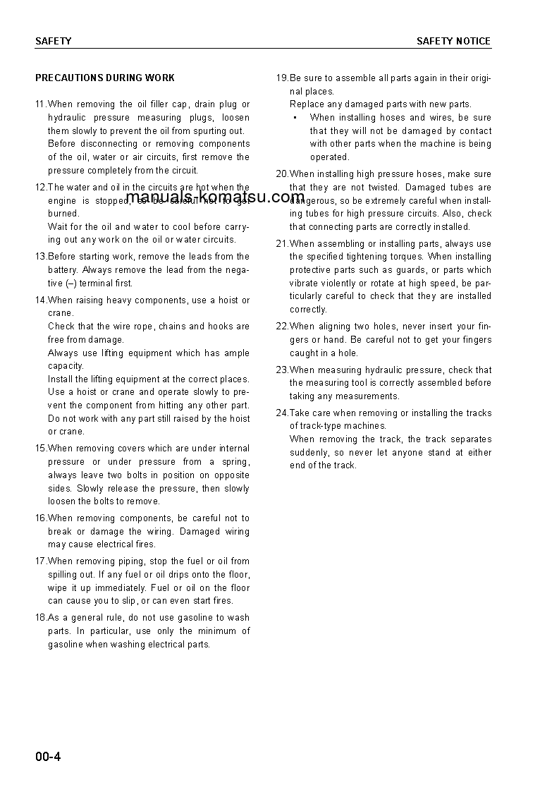 Protected: PC130-7(GBR)-K S/N 70001-UP Shop (repair) manual (English)