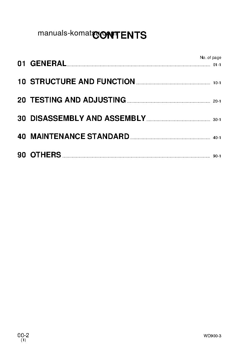Protected: WD900-3(JPN) S/N 50001-UP Shop (repair) manual (English)