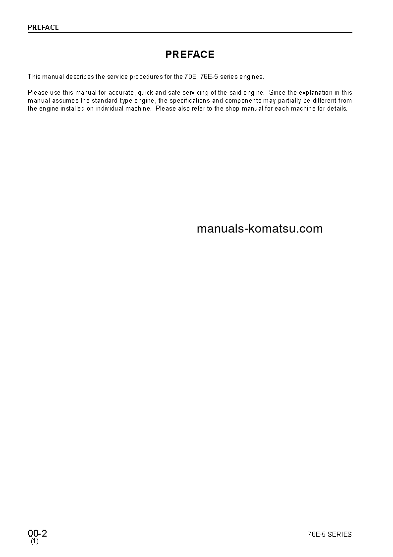 Protected: 2D70E-5(JPN) S/N ALL Shop (repair) manual (English)