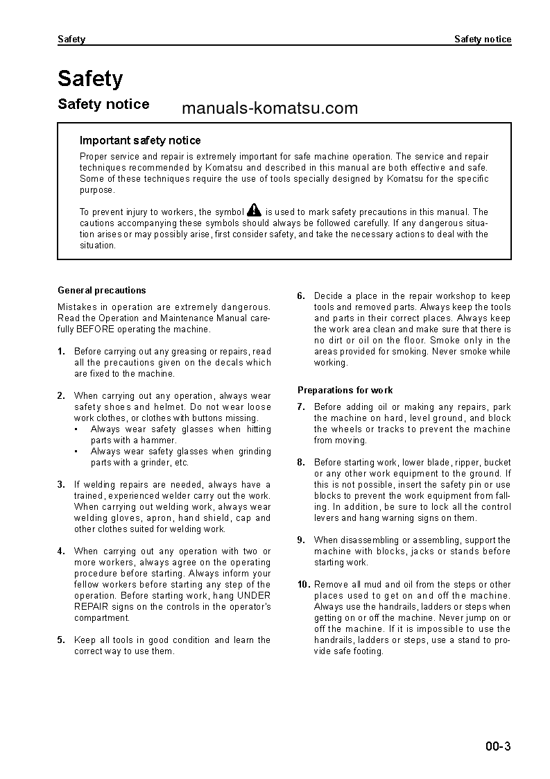 Protected: PC18MR-2(JPN) S/N 15001-UP Shop (repair) manual (English)