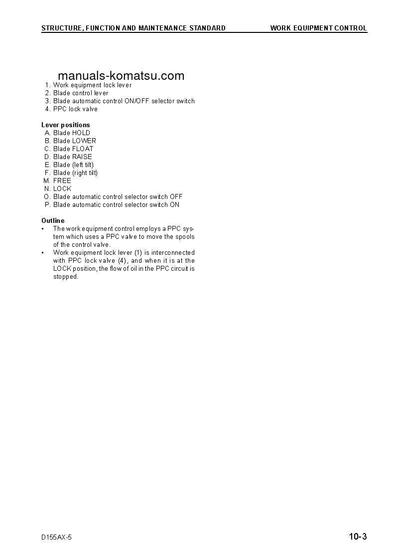 Protected: D155AX-5(JPN)-IBLADE SPEC S/N 76001-UP Shop (repair) manual (English)