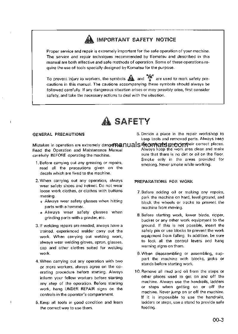 Protected: WA250-1(JPN) S/N 10001-UP Shop (repair) manual (English)