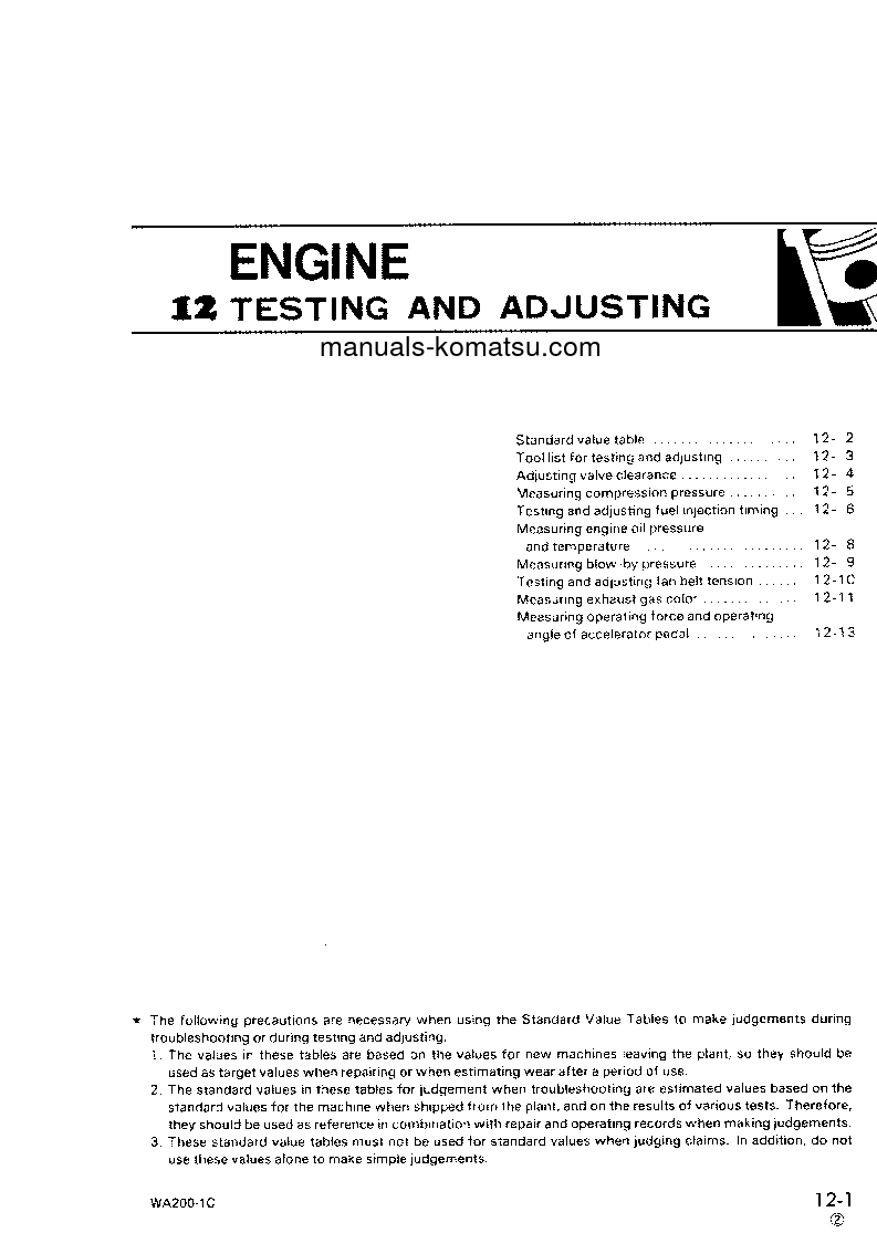 Protected: WA200-1(JPN)-C SPEC S/N 10001-UP Shop (repair) manual (English)