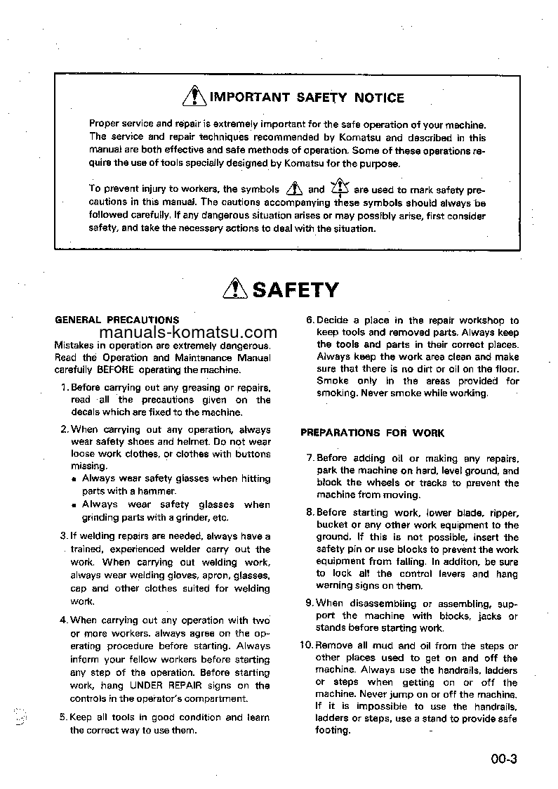 Protected: WA320-1(JPN) S/N 10001-20000 Shop (repair) manual (English)